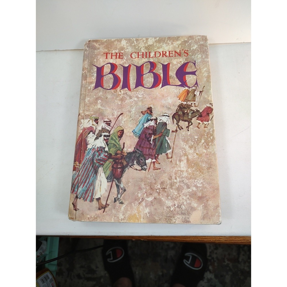 1965 Golden Press THE CHILDREN's BIBLE‎ Illustrated Old New Testament Hardcover
